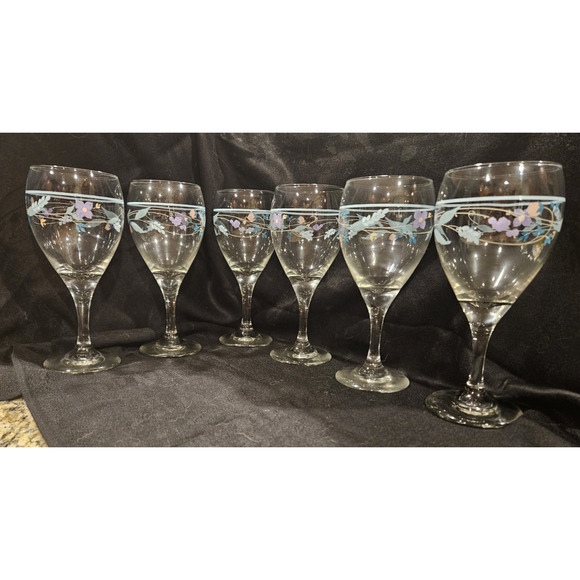 6 Pfaltzgraff April Iced Tea Goblets - Picture 1 of 6